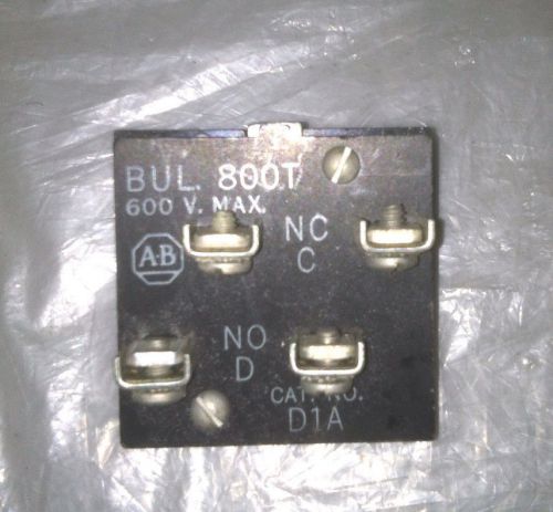 Allen Bradley AB Contact Block  for 800T D1A  FREE SHIPPING