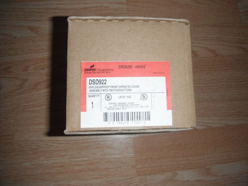 Cooper crouse-hinds dsd922 front operated push button  start/stop  &gt;&gt;  new for sale