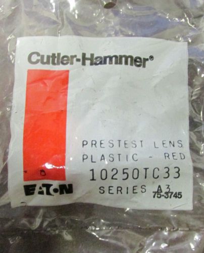 EATON CUTLER HAMMER Red Plastic Indicating Pilot Light Lens 10250T C33