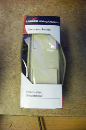 NEW Cooper Wiring Devices 3282V Ivory Combination SP Double Switch w/ Ground