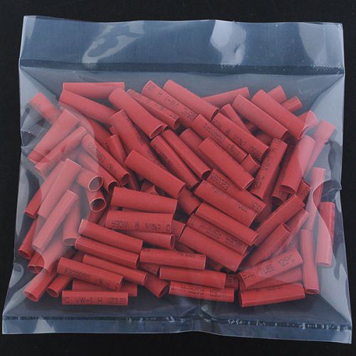 100pcs heat shrinkable tubings 3.5 x 18 mm for rg174,lmr100,rg316 cable,red 125°c for sale