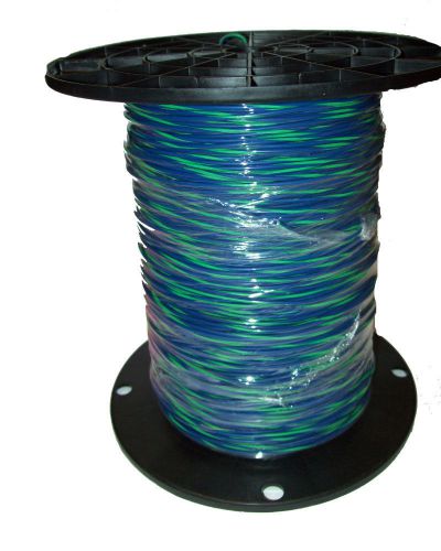 20awg txl blue with a green spiral stripe 1250&#039; reel for sale