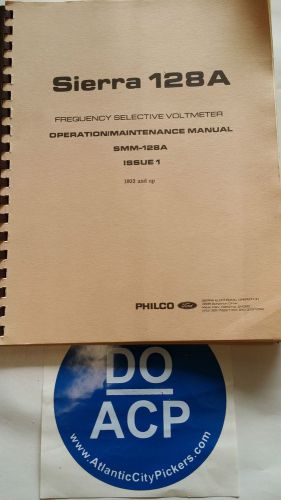 PHILCO-FORD SIERRA 128A VOLTMETER OPERATION MAINTENANCE MANUAL R3-S32