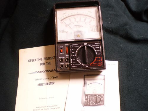 Vintage micronta voltmeter with instruction book for sale