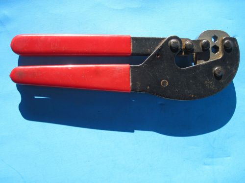 Vintage Electrical Hand Heavy Duty Crimper Rubber Grip 9&#034; Pliers Hand Tool
