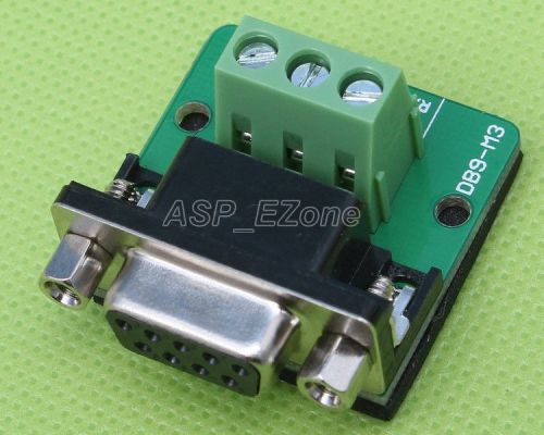 Hot db9-m3 db9 nut type connector 3pin female adapter rs232 to terminal for sale