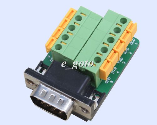 DB9-G6 Teeth Type Connector DB9 9Pin Male Adapter Terminal Module RS232 to Termi