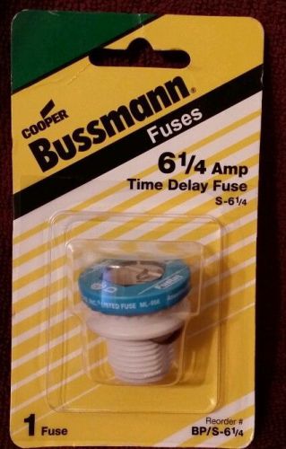 Cooper Bussmann BP/S-6 1/4 Amp Time Delay Fuse - 6.25 Amp - NEW