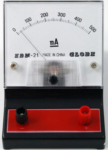 0-500 milliampere (ma) dc ammeter, analog display for sale