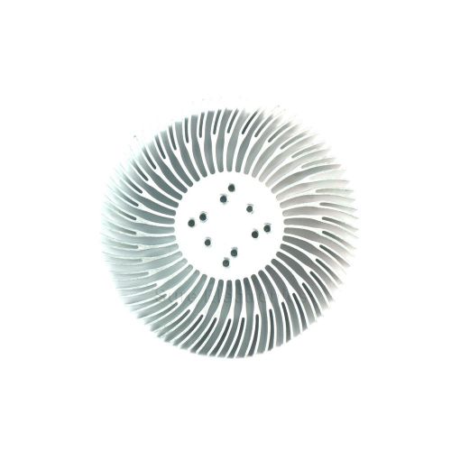 5pcs 90x10mm Round Spiral Aluminum Alloy Heat Sink for 1W-10W LED Silver White