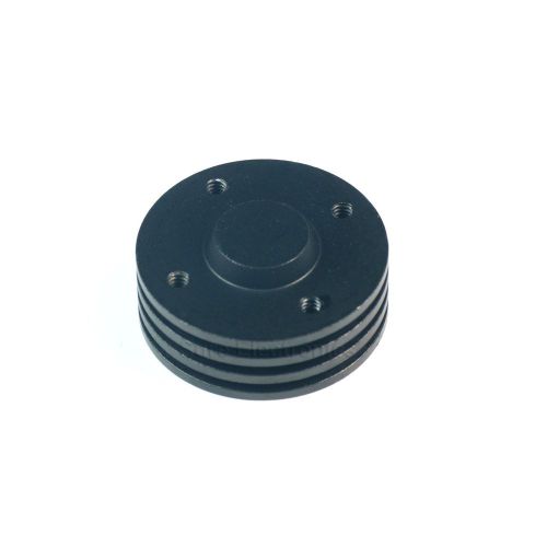 1.6inch diameter cylindrical aluminum alloy heat sink for audio amplifier black for sale