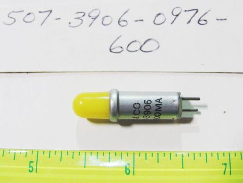 1x Dialight 507-3906-0976-600 6V 20mA Stovepipe Yellow Incandescent Cartridge
