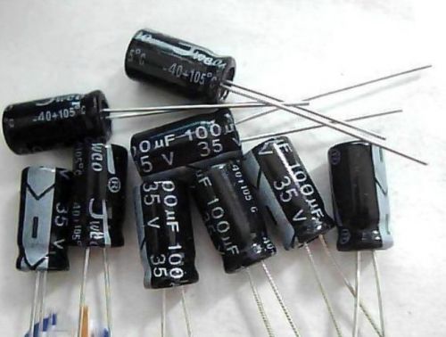 50pcs 35V100UF Electrolytic capacitor  6x12mm 105C