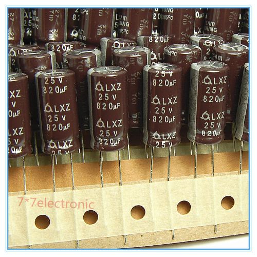 (20pcs) 820uf 25v samyoung electrolytic capacitors lxz 25v820uf low impedance for sale