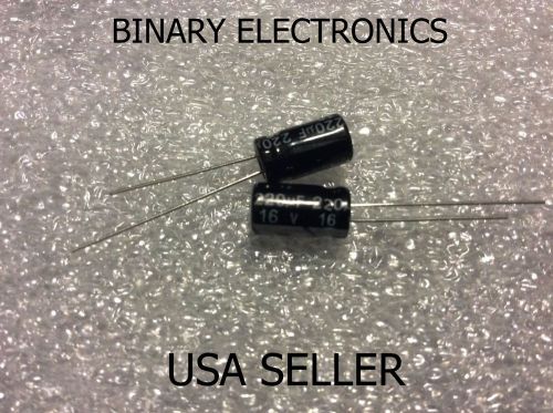 25pcs 220uf 16v electrolytic radial capacitors 14-035 usa seller for sale