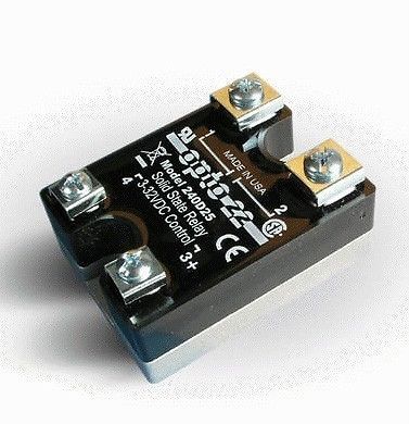 Opto-22-120-240 vac, 25 amp, dc control solid state relay (ssr) 3-32v dc control for sale