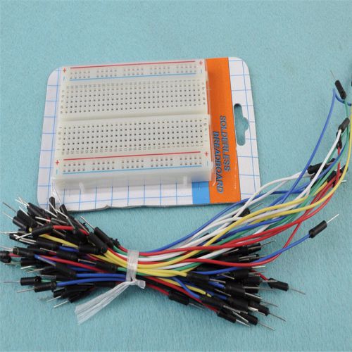 Utility Prototype board Electronic deck + 65pcs Breadboard tie line Wire cable