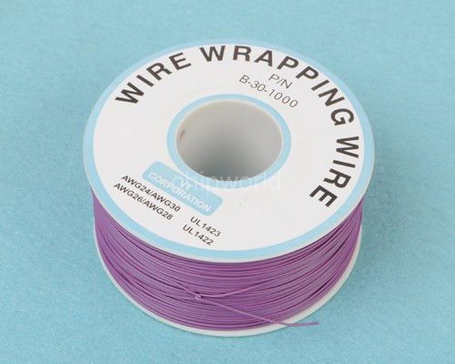 300m ?0.5mm wire single strand kynar wire tin-plated pvc inner ?0.25mm purple for sale