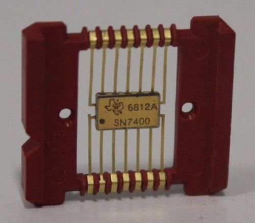 Rare Vintage Flatpack TI IC SN7400 6812A Gold SN 7400