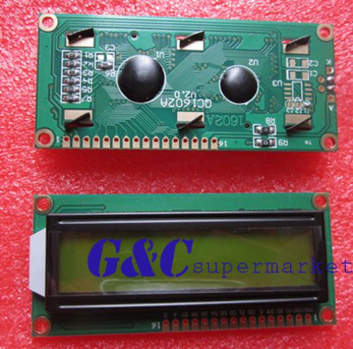 2pcs 1602 16x2 hd44780 character lcd display module lcm yellow backlight for sale