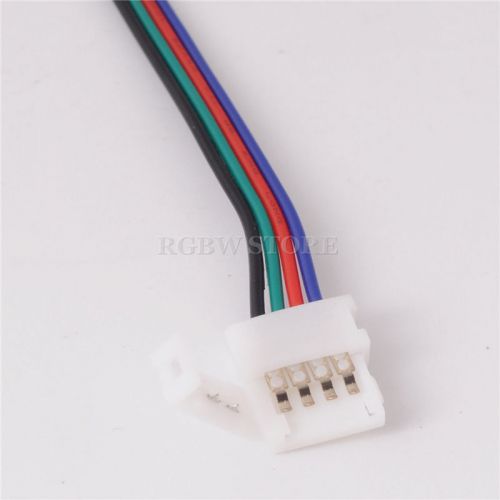 100Pcs 10cm 4Pin Wire RGB Connector Adapter for Strip Light 10mm Waterproof LED