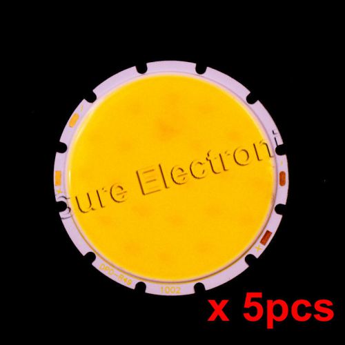 5 pcs 11W 300mA Warm White Round COB SMD LED Light 22pcs Clips