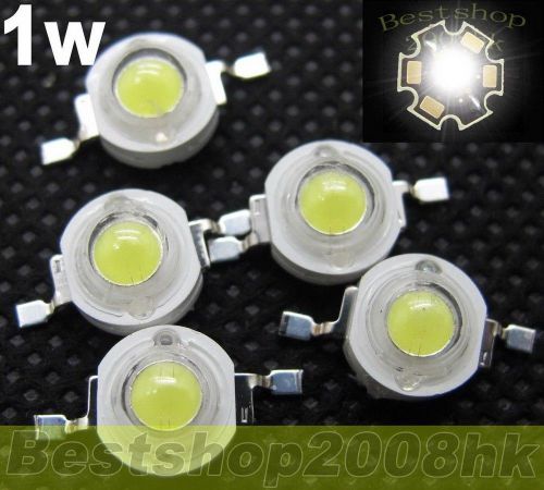 10 x 1w white without board star high power 100lm 140° led diy for sale