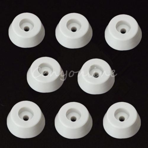 20Pcs White Rubber Table Chair Furniture Machinery Desk Foot Feet Pad 19x8mm