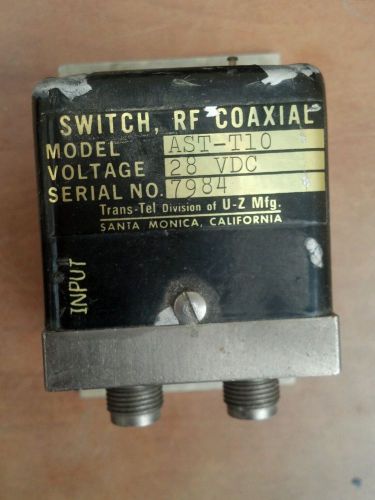 RF COAXIAL SWITCH 28 VDC 2 WAY DYNATECH / TRANSTEL ast-t10