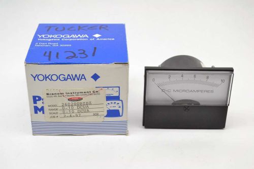 NEW YOKOGAWA 260200BZBZ 0-10 DC D-C MICRO AMPERES BRANOM PANEL METER B473534