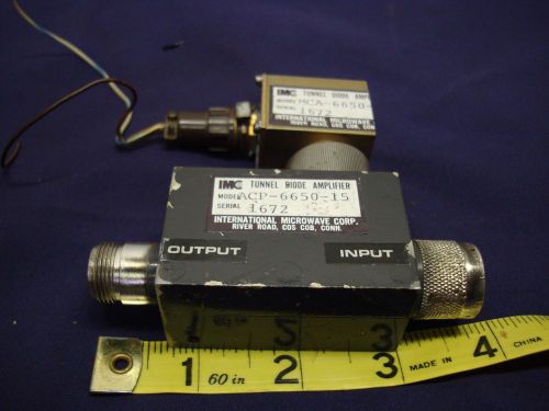 IMC micrwave tunnel. diode amplifie assembly MCA-6650-15 AND ACP-6650-15 AS-IS