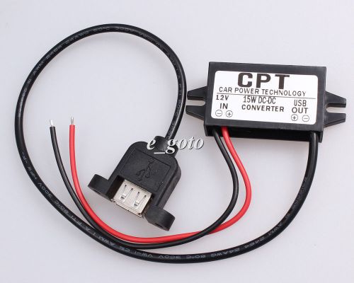 Step Down Power Module DC-DC 12V to 5V Converter USB Output with Install Hole