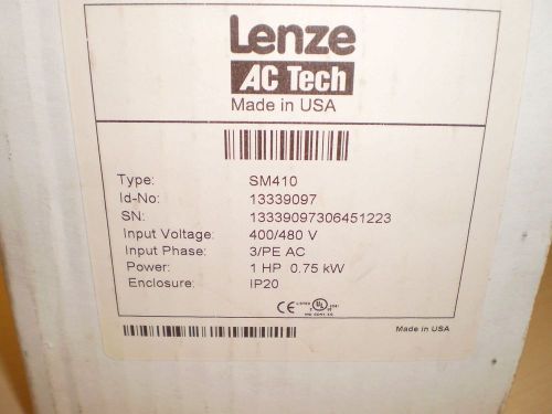 Ac tech sm410 480v /1 hp ac drive+new+ for sale