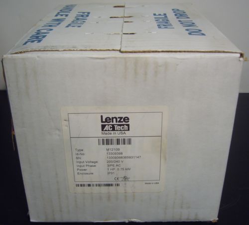 Lenze ac tech vfd 1hp 3-phase 208-240v m1210b - new in sealed box for sale