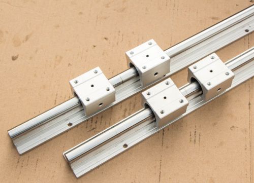 2 Set SBR16-1067mm 16mm fully supported linear rail shaft rod+4 SBR16UU CNC(A)