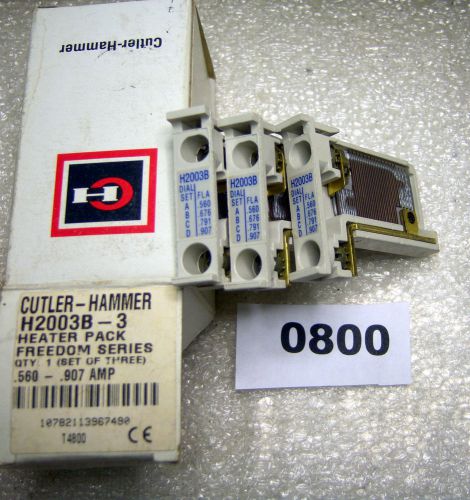 (0800) box of 3 cutler hammer heaters h2003b for sale