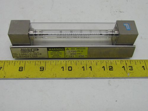 Bailey 10a61 global purgemaster purge meter 250 psi 1/4&#034; npt 6&#034; oal stainless for sale