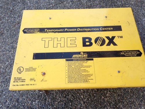 The box leviton 50a 120/250v temporary power distribution center/turtle box mint for sale