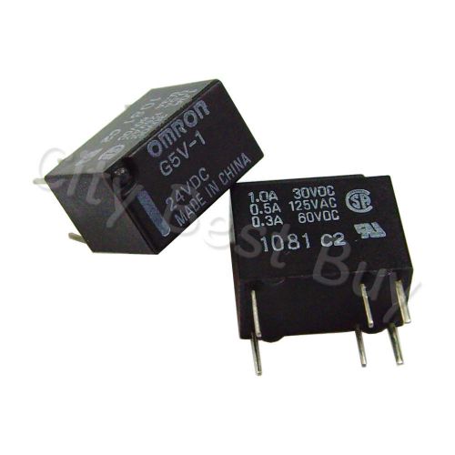 2 x g5v-1 dc24v omron power relay 6 pins 1081 c2 coil pcb spco spdt pcb mount for sale