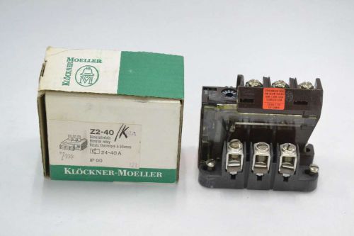 New klockner moeller z2-40/k-na 24-40a amp 600v-ac overload relay b354642 for sale
