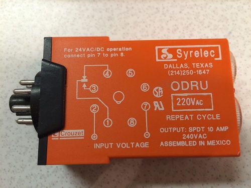 Crouzet syrelec odru220a interval timer/ repeat cycle relay *new for sale