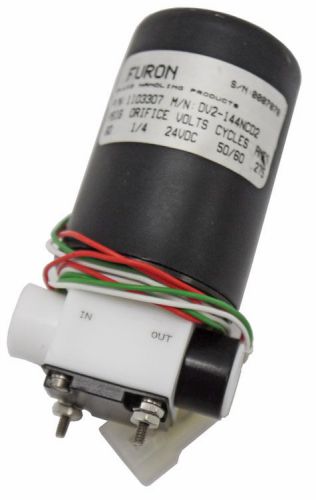 Furon 1103307 dv2-144ncd2 1/4&#034; 2-way 24v-dc 60psi high purity solenoid valve for sale