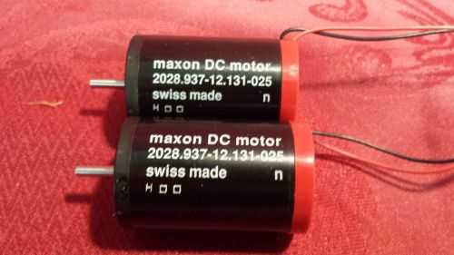 Pair Of Maxon DC Motors 2028.937-12.131-025 HO Railroad Servo Robot