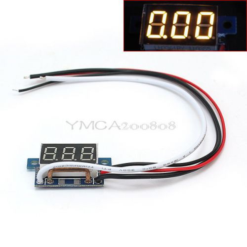 Yellow LED Light Panel Meter Mini Digital Ammeter DC 0 To 10A Ampere Tester