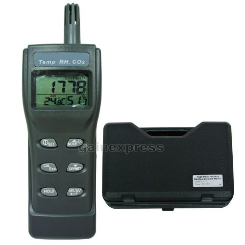 Portable CO2 Meter 9999ppm Temperature Humidity RH DP WBT IAQ Monitor Instrument