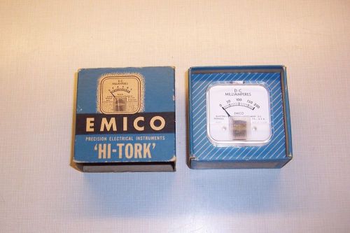 Emico hi-tork cat. no. 2330b dc milliamperes 0-200, model rf 2 1/4c-2330b, nos for sale