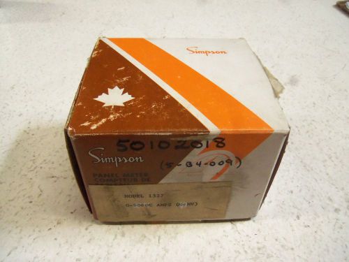 SIMPSON MODEL 1327W 0-500 DC AMPERES 62362 PANEL METER *NEW IN BOX*