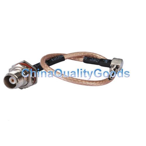 TNC female bulkhead o-ring to CRC9 male RA Pigtail cable Wireless LAN Devices