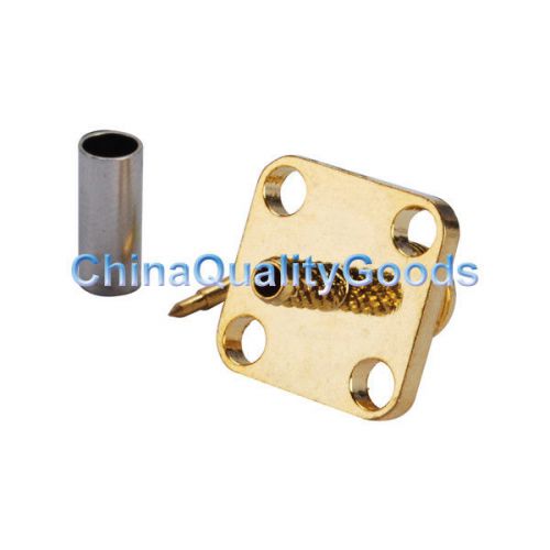 RP-SMA Crimp female(male pin) Flange connector for LMR100