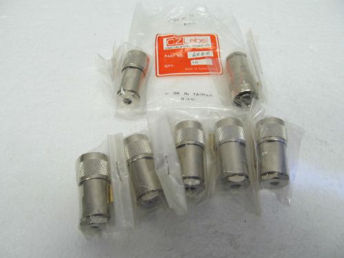 CZ LABS  N (MALE) CONNECTOR, FOR SMALL CABLES ( RG-58,141,223), NOS, LOT OF 7